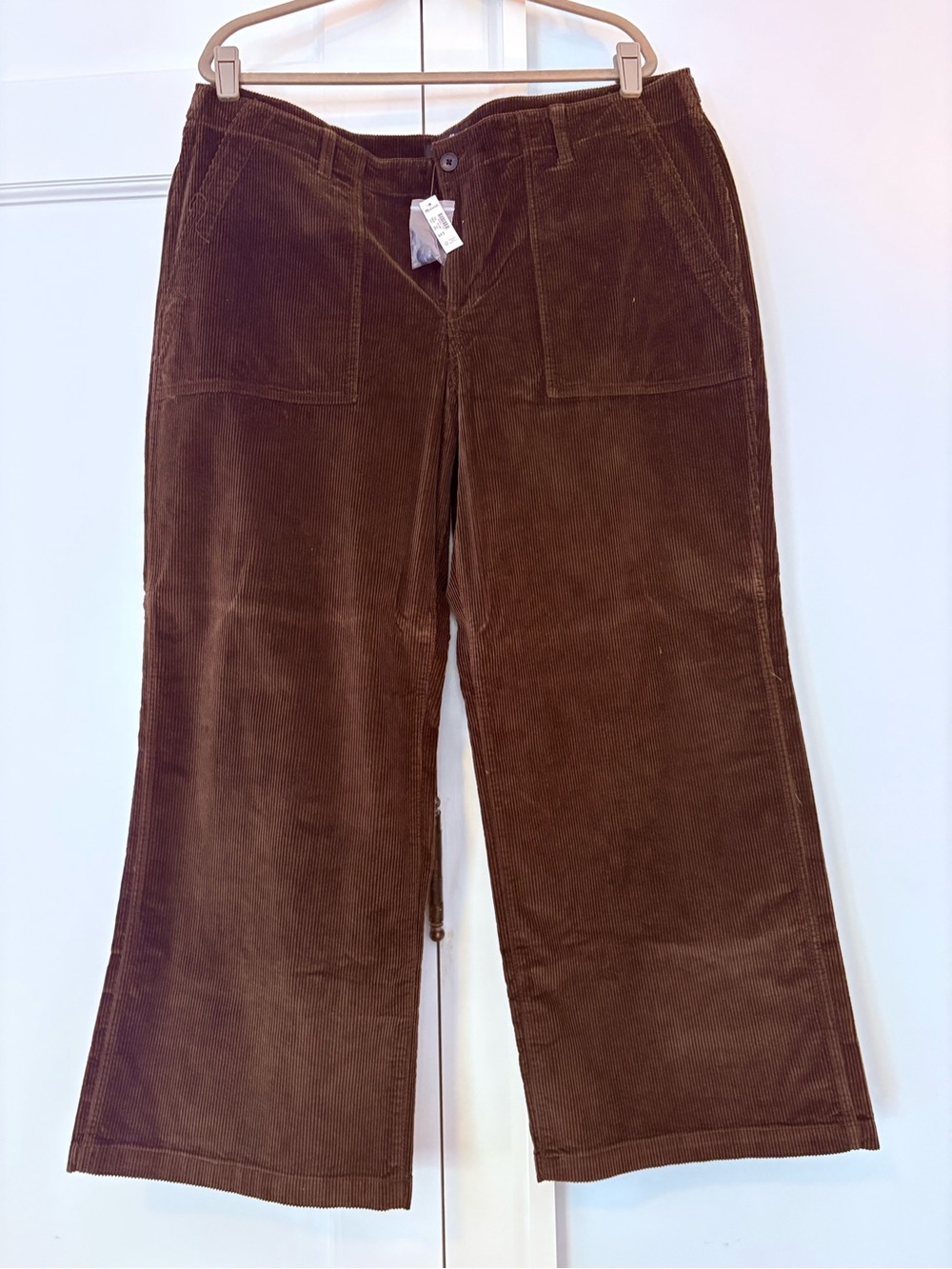 Madewell Brown Corduroy Pants Waistband Detail